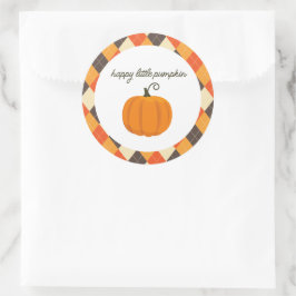 Adesivo Redondo Feliz Pumpkin Party Favor dos Stickers