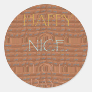 Adesivo Redondo Feliz Quênia Red Zebra Hakuna Matata motif De