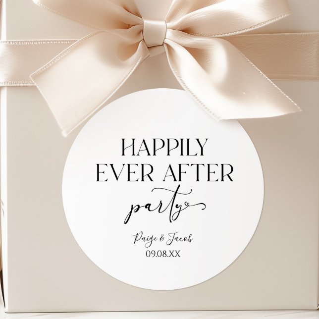 Adesivo Redondo Feliz Recepção de casamento De Festas (Criador carregado)