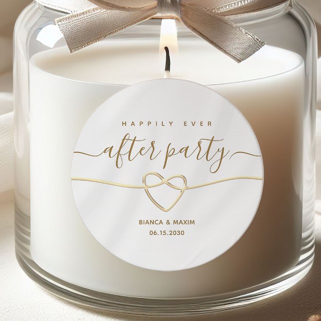 Adesivo Redondo Feliz Recepção de casamento De Festas (Criador carregado)