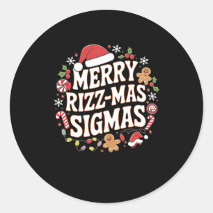 Adesivo Redondo Feliz Rizz Mas Sigmas Engraçado Meme Gen Alpha Pap