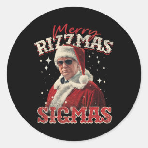 Adesivo Redondo Feliz Rizz Mas Sigmas - Gen Alpha Tru Da Escola Mé