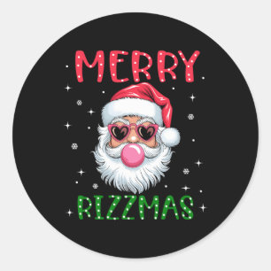 Adesivo Redondo Feliz Rizzmas Charisma Natal Rizz Santa Claus