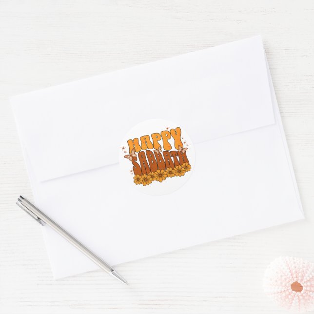 Adesivo Redondo Feliz Sábado (Envelope)