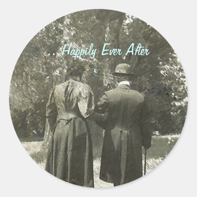 Adesivo Redondo ...Feliz Sempre Depois do Sticker (Frente)