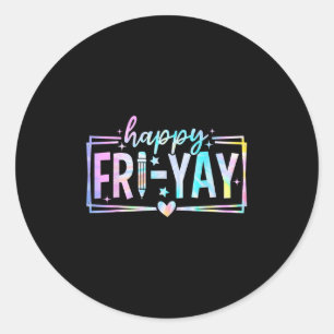 Adesivo Redondo Feliz sexta-feira de sexta-feira abre mão de um pr