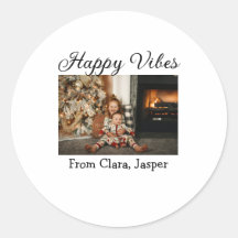 Feliz vibes crianças foto de Natal da família Conv