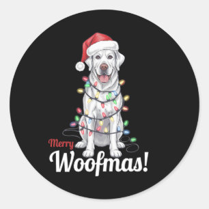 Adesivo Redondo Feliz Woofmas Prata Labrador Cão Decência Leve Chr