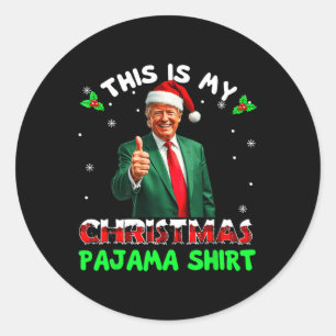 Adesivo Redondo Feliz Xmas Donald Trump Papais noeis Este É O Meu 