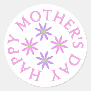 Adesivo Redondo Felizes dias de as mães