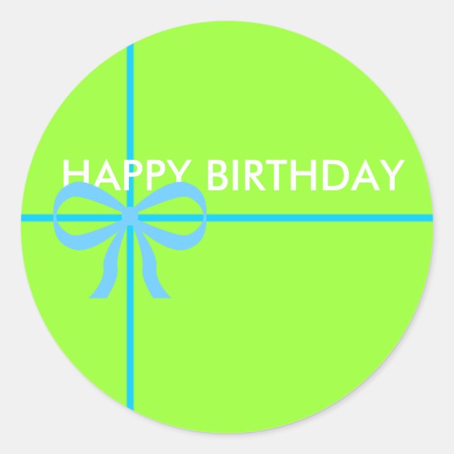 ADESIVO REDONDO FELIZMENTE VESTIDOS DE ANIVERSÁRIO (Frente)