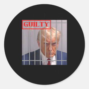 Adesivo Redondo Felon Donald Trump Guilty O Bloqueou Na Prisão Tru