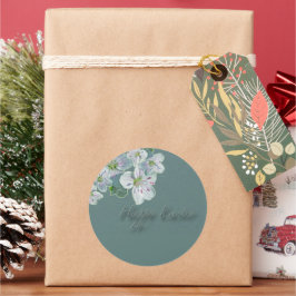 Adesivo Redondo Felz pascoa Beauty Wildflower Classic Roun