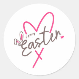 Adesivo Redondo Felz pascoa da Família Correspondente