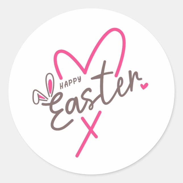 Adesivo Redondo Felz pascoa da Família Correspondente (Frente)