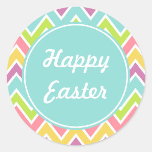 Adesivo Redondo Felz pascoa de Pastel