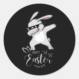 Adesivo Redondo Felz pascoa Dia Fofo Borrão Borrão Borrão Engraçad