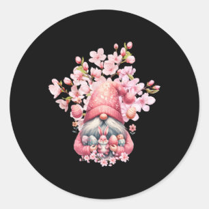 Adesivo Redondo Felz pascoa Gnomos Olá Primavera Blossom Floral