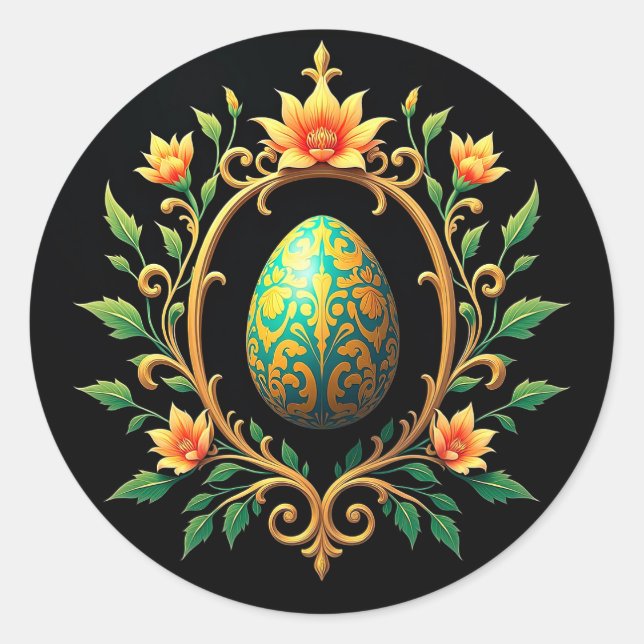 Adesivo Redondo Felz pascoa, Um Símbolo de Renovação e Alegria 🐣  (Frente)