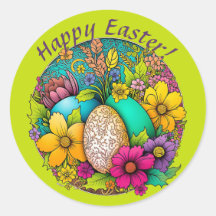 Felz pascoa Vintage Mandala Art Personalizado