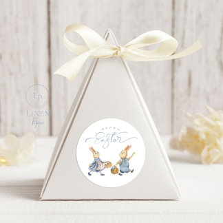 Adesivo Redondo Felzs pascoa com cestos de Ovos