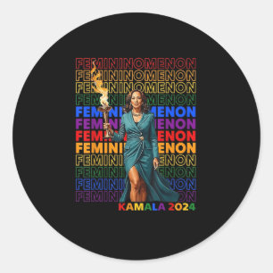 Adesivo Redondo Femininômeno Funny Kamala Harris