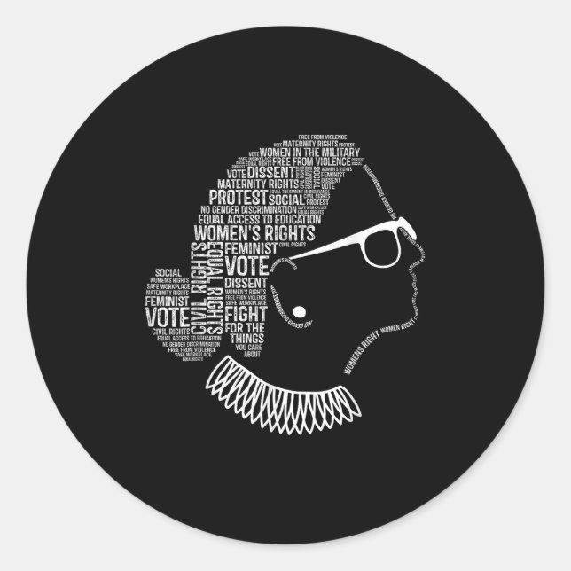 Adesivo Redondo Feminism Quotes Feminist Womens Rights  (Frente)