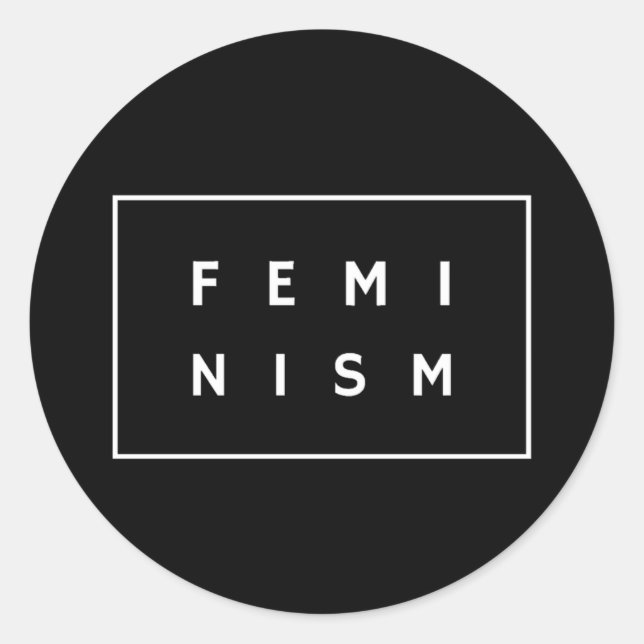 Adesivo Redondo Feminismo, Feminista, Mulher Mulher Dotada (Frente)