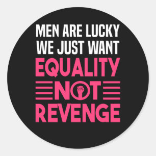 Adesivo Redondo Feminismo Igualdade Mulheres Poder Dizem