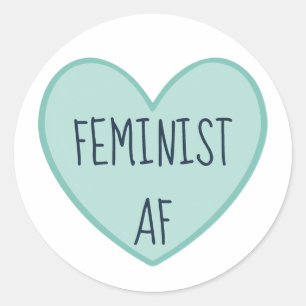 Adesivo Redondo "Feminista AF"