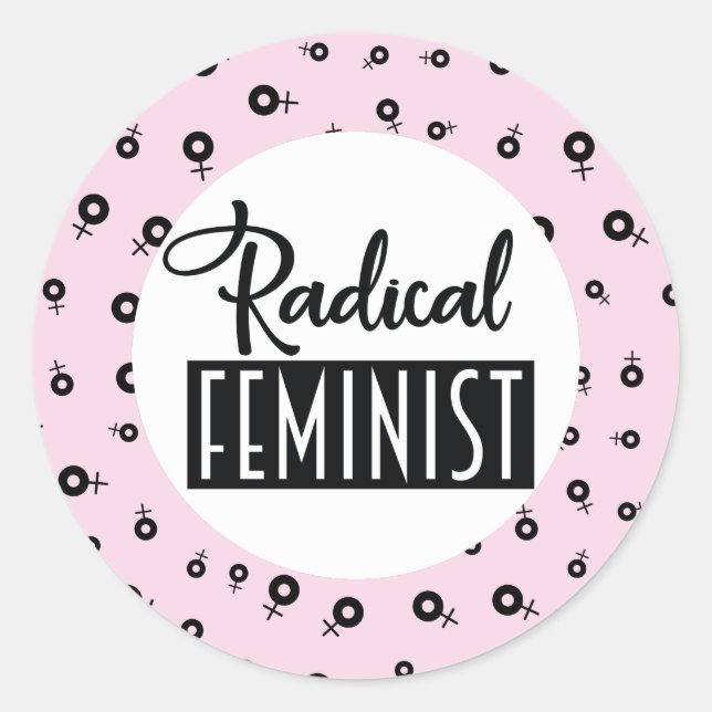 Adesivo Redondo Feminista Radical (Frente)
