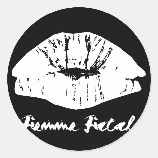 Adesivo Redondo Femme Fatal Sticker (Frente)