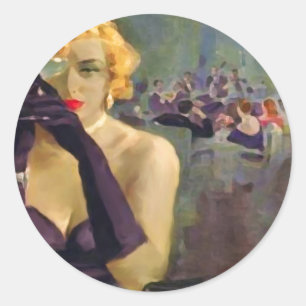 Adesivo Redondo Femme Fatal ~ Stickers
