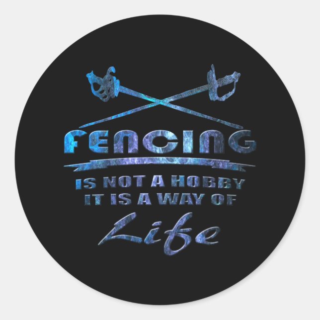 Adesivo Redondo Fencing (Frente)