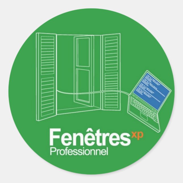 Adesivo Redondo Fenetres (Frente)