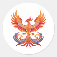 Fênix mitológica fantástica brilhante
