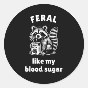 Adesivo Redondo Feral Como Minha Diabetes Sanguínea Sensibilização