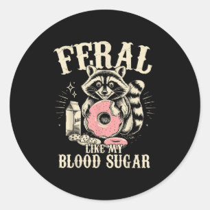 Adesivo Redondo Feral Como Minha Diabetes Sanguínea Sensibilização