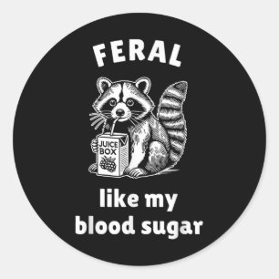 Adesivo Redondo Feral Como Minha Diabetes Sanguínea Sensibilização