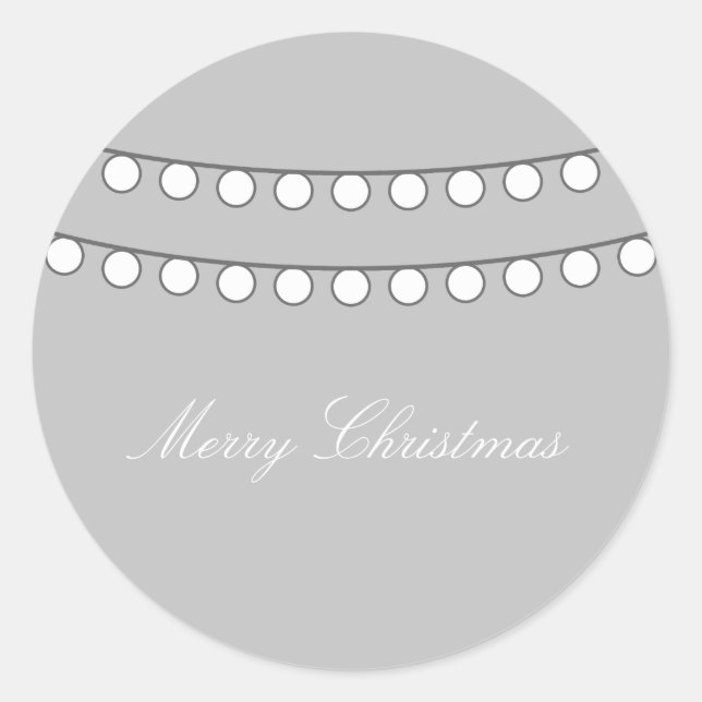 Adesivo Redondo Feriado Branco - Paletas das luzes (Frente)