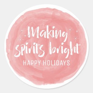 Adesivo Redondo Feriado Brilhante do Fazer de Água Vermelha