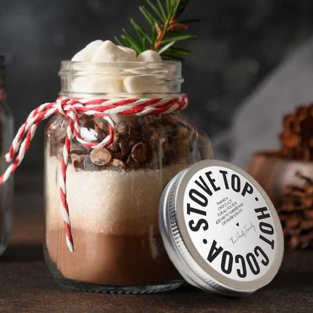 Adesivo Redondo Feriado de chocolate quente caseiro (Criador carregado)