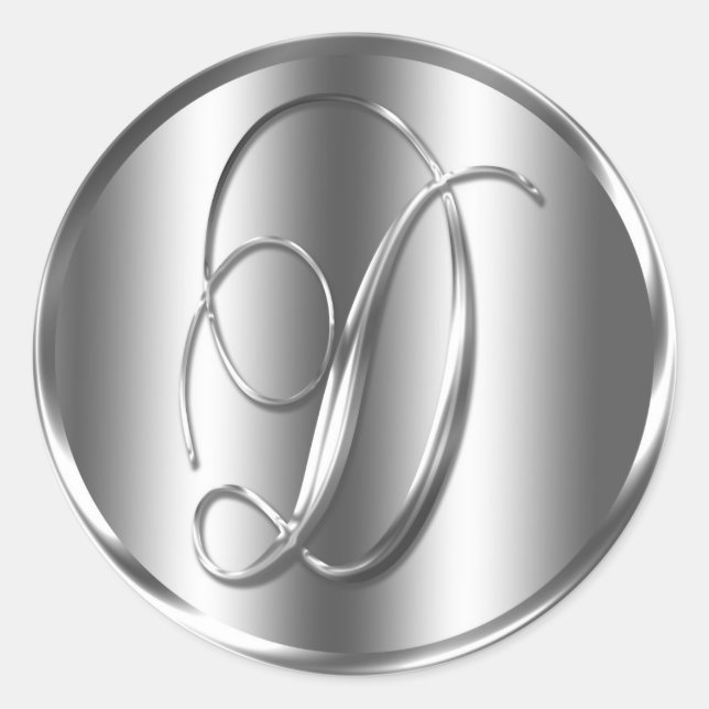 Adesivo Redondo Feriado de Convite para Casamento de Cor do Monogr (Frente)