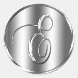 Adesivo Redondo Feriado de Convite para Casamento de Cor do Monogr