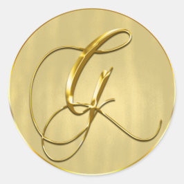 Adesivo Redondo Feriado de Convite para Casamento de Selo do Monog