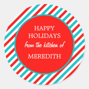 Adesivo Redondo Feriado De Natal Baking Da Cozinha De