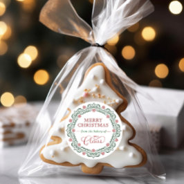 Adesivo Redondo Feriado de Natal da Padaria Claus