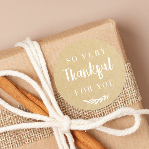 Adesivo Redondo Feriado de Natal de Ação de Graças Kraft