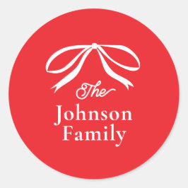 Adesivo Redondo Feriado de Natal de Arco Simples