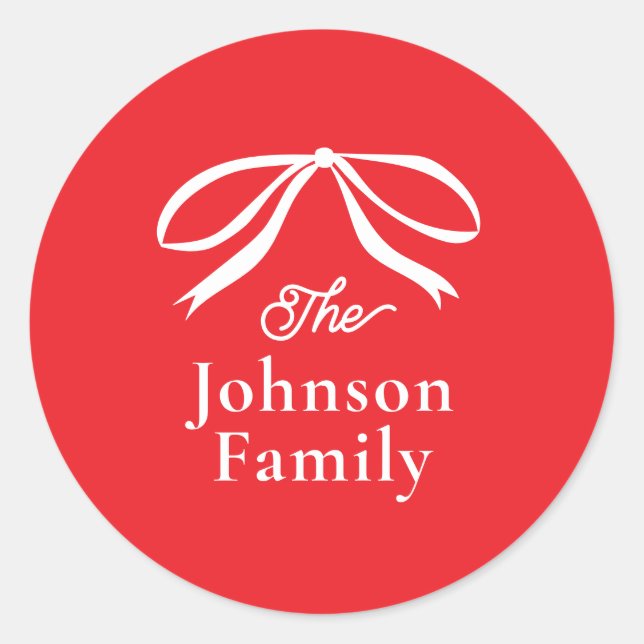 Adesivo Redondo Feriado de Natal de Arco Simples (Frente)